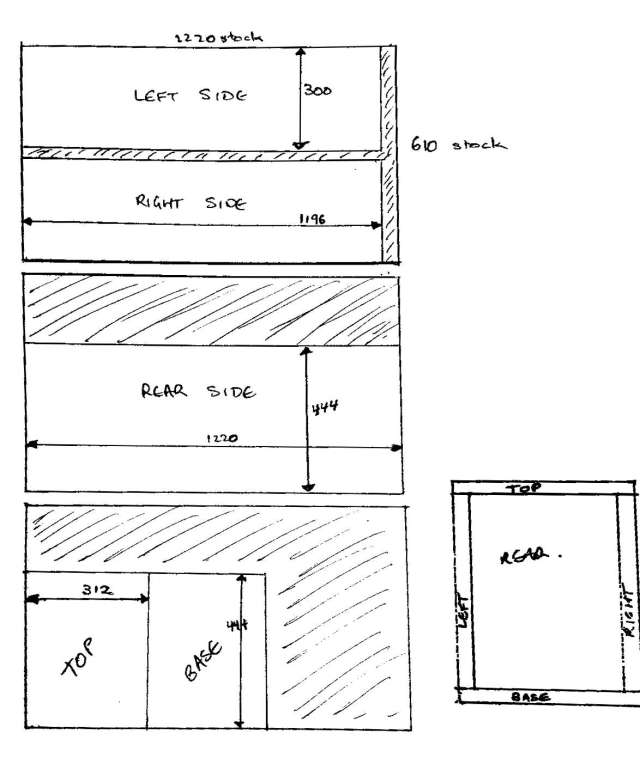 Wood layout and sizes