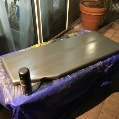 side panels being painted