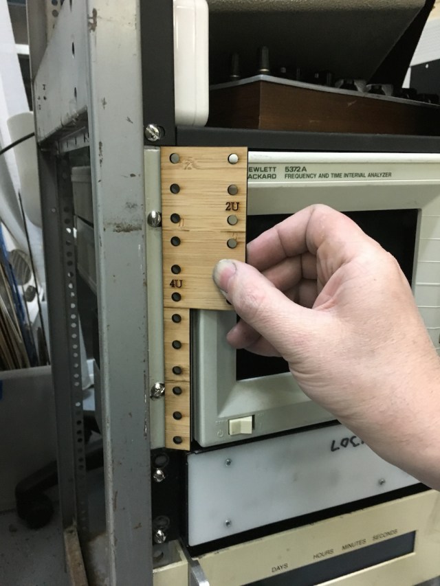 rack mount template in use